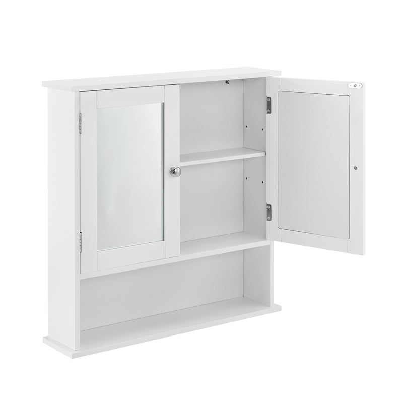 Maatschets Badkamerkast met spiegel spiegelkast 58x56x13 cm wit