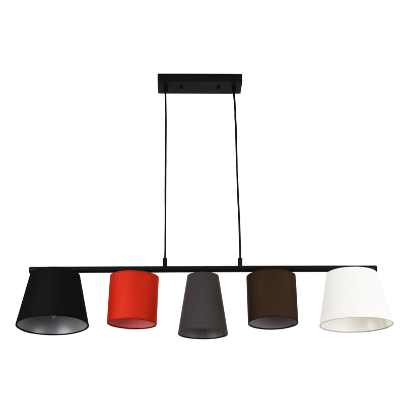 Maatschets Design hanglamp Ontario 150x105x20 cm 5xE14 meerkleurig