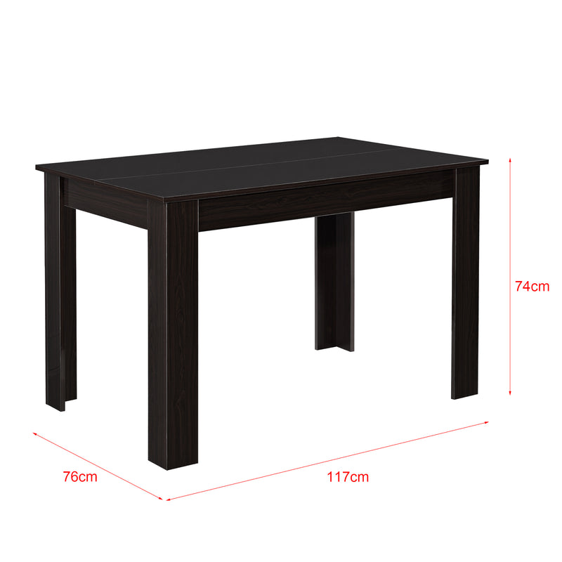 Maatschets Design eettafel Skien hoogglans 117x76x74 cm walnoot