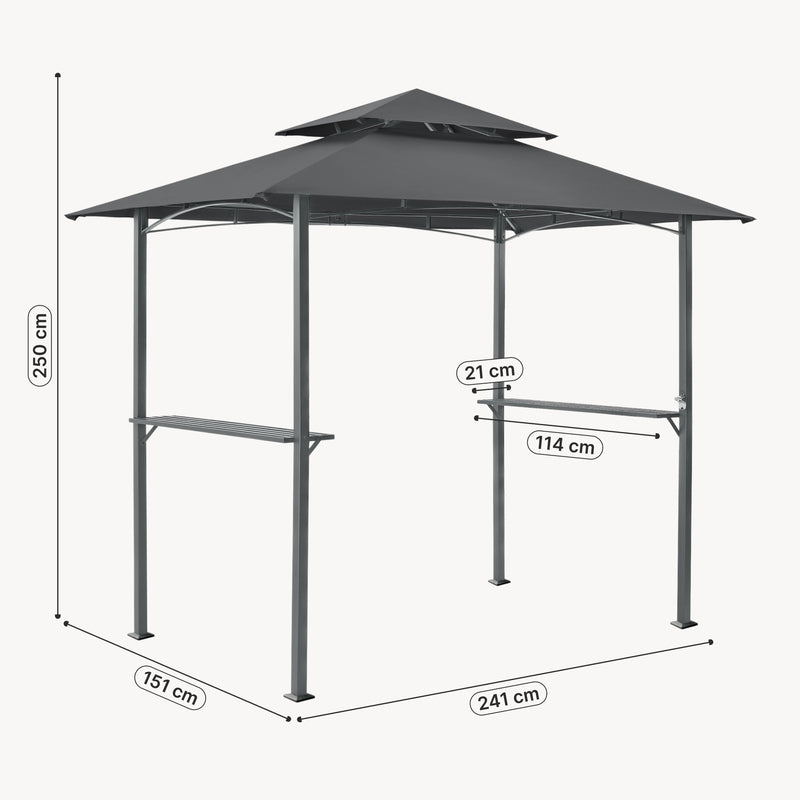 Maatschets Steakhouse BBQ paviljoen 250x241x151 cm brandvertragend
