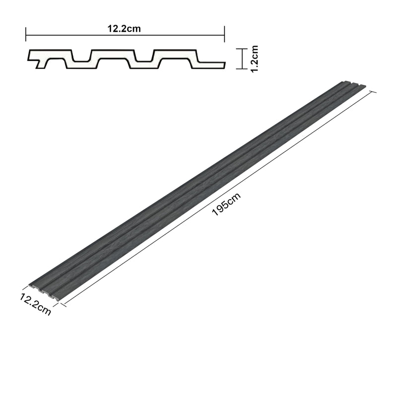 Croquis coté Set de panneaux muraux Brunssum effet marbre gris NEU.HOLZ