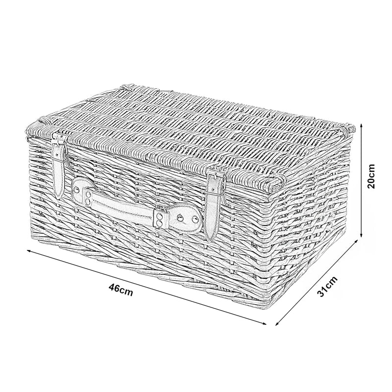 Maatschets Picknickmand Brindisi 4-persoons picknickset geel wit casa.pro