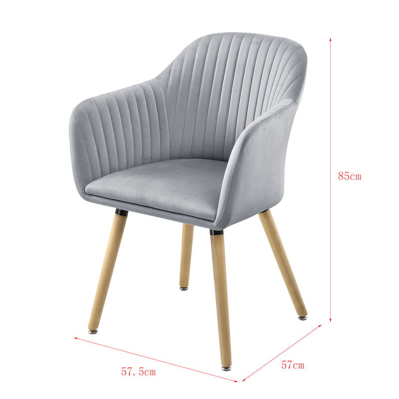 Maatschets Fauteuil eetkamerstoel Dover 83x57,5x57 cm stof - 2 kleuren