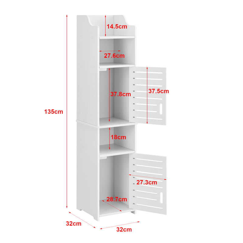 Maatschets Badkamerkast Mora kolomkast HKC 135x32x32 cm - 2 varianten