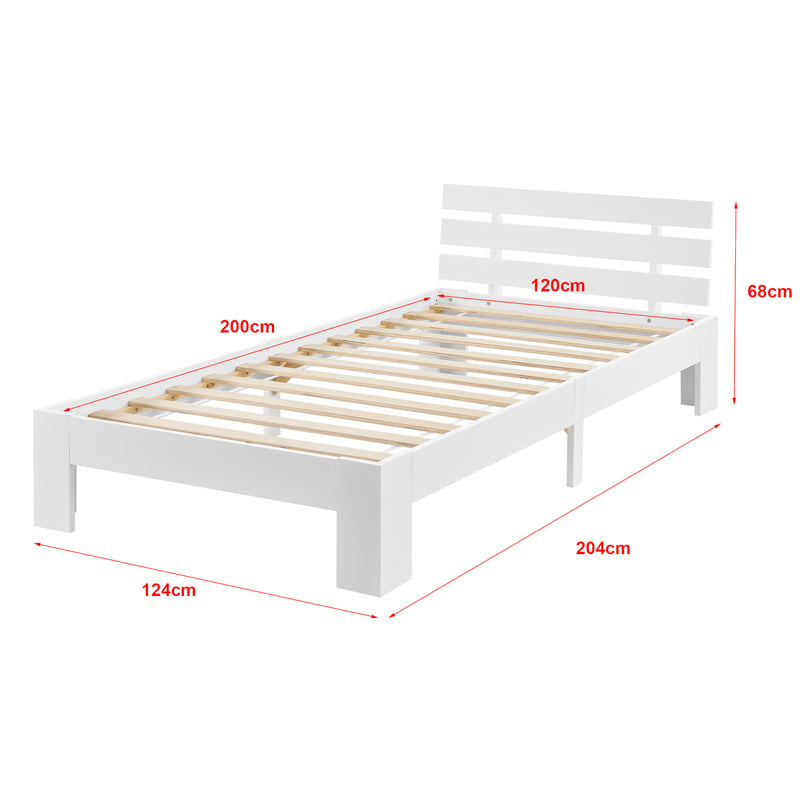 Maatschets Houten bed Nivala grenen met bedbodem en matras - 18 varianten