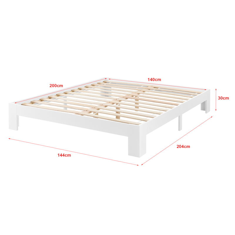 Maatschets Houten bed Raisio grenen bedframe met bedbodem - 18 varianten