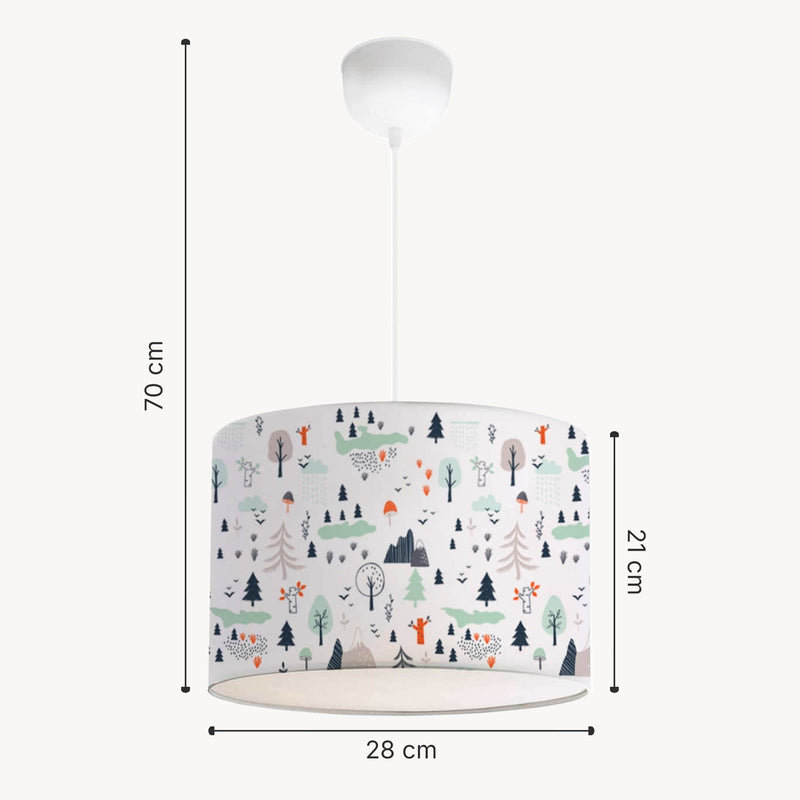 Maatschets Kinder hanglamp Rugby E27 fitting pvc textiel hoogte 70 cm lux.pro