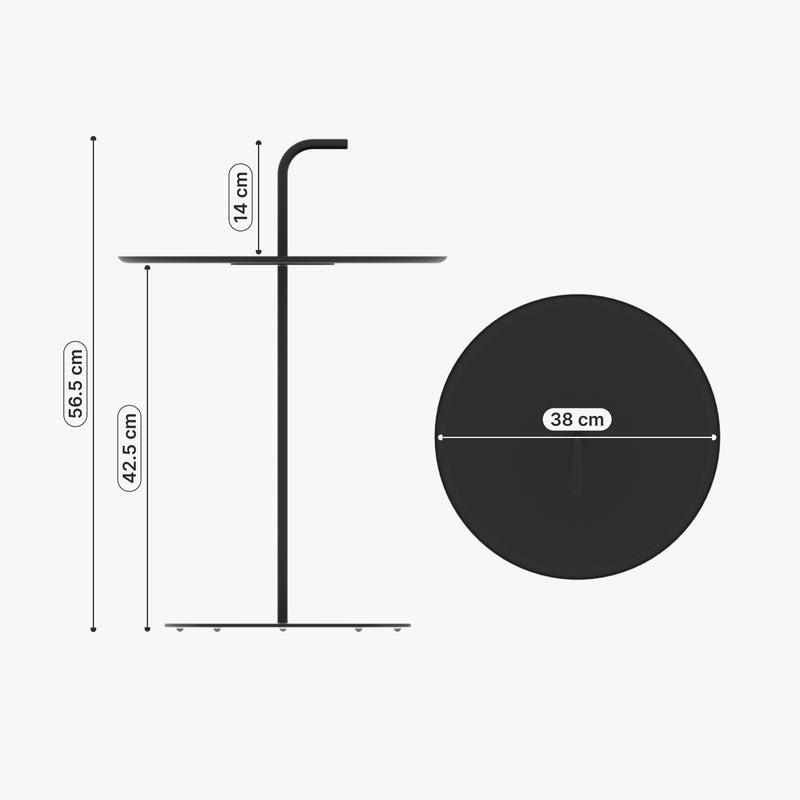 Croquis coté Table basse Calimera acier casa.pro