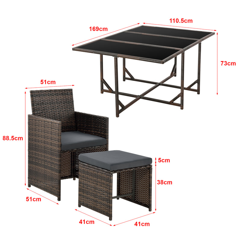Maatschets Tuinset 11-delig Laredo loungeset - 3 varianten