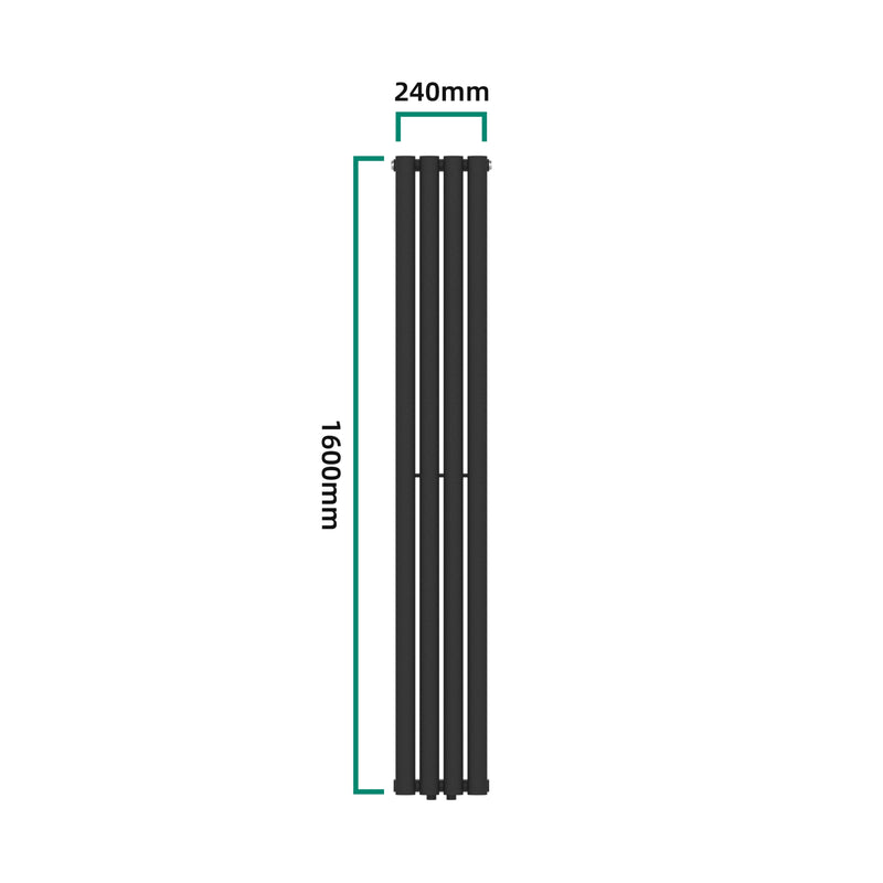 Maatschets Designradiator Nore gebogen dubbelwandig