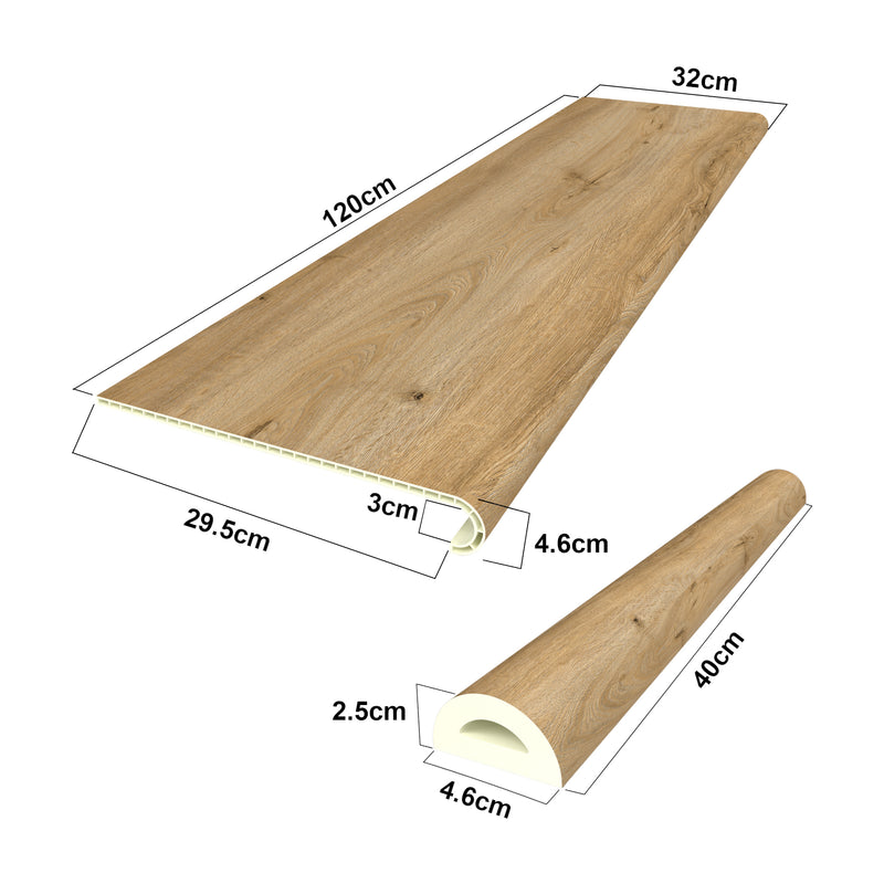 Maatschets Overzettreden stootborden set PVC NEU.HOLZ