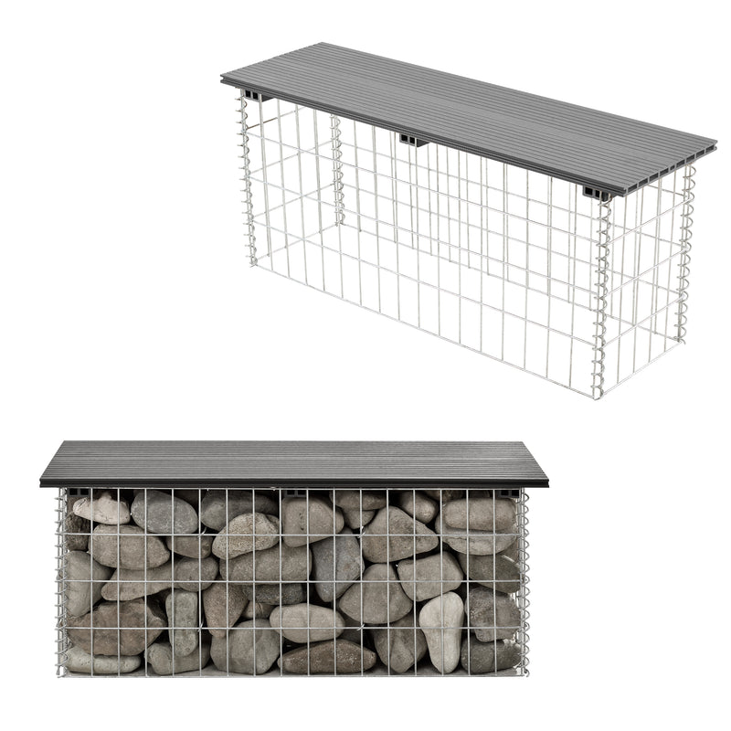 Maatschets HKC tuinbank steenkorf 100x30x45 cm - 3 kleuren