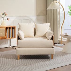 Canapé convertible 1 place Seinlus 81 x 88 x 68 cm [en.casa]