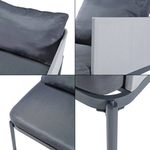 Ensemble de meubles de jardin 3 pièces Accettura gris casa.pro