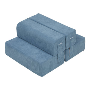 Escalier pour animaux Joelerhatra 45 x 50 x 45 cm bleu [en.casa]