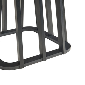 Table d'appoint Burgess 51 x 51 x 51 cm noir / effet noyer [en.casa] 
