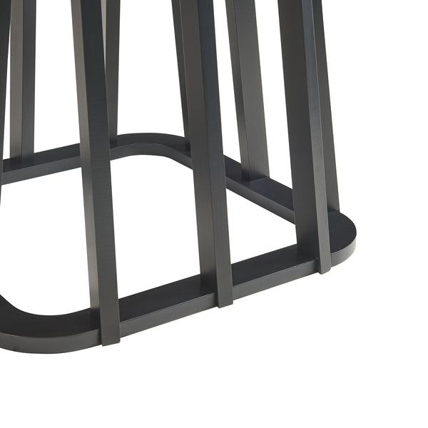 Table d'appoint Burgess 51 x 51 x 51 cm noir / effet noyer [en.casa] 