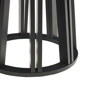 Bijzettafel Burgess 51xØ51 cm zwart en walnootkleurig [en.casa]