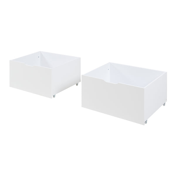 Lit cabane Surnadal avec matelas à mousse froide bois de pin 90 x 200 cm naturel blanc beige [en.casa]