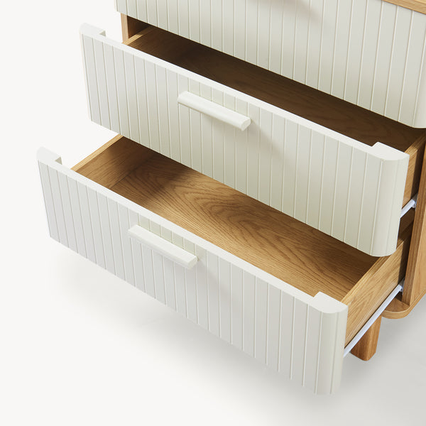 Commode Ferrersp 70 x 60 x 40 cm effet chêne / couleur sable [en.casa] 