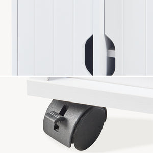 Meuble de rangement à roulettes Fadeskimma 72 x 70 x 20 cm blanc [en.casa]