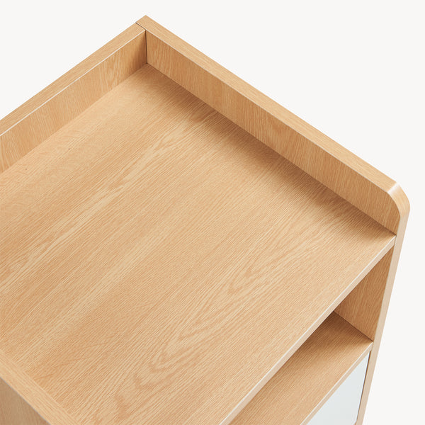 Table de chevet Bordkak 45 x 36 x 34 cm effet chêne blanc [en.casa]