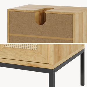 Wastafelonderkast Marhasa 60x60x40 cm Eikenlook/Zwart [en.casa]