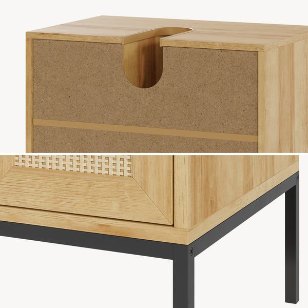 Wastafelonderkast Marhasa 60x60x40 cm Eikenlook/Zwart [en.casa]