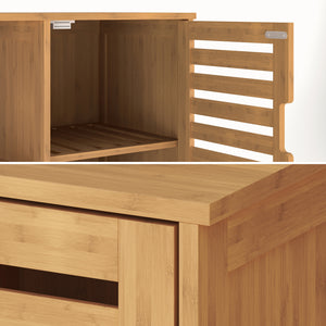 Dressoir Hakseri bamboe 87x99x33 cm naturel [en.casa]