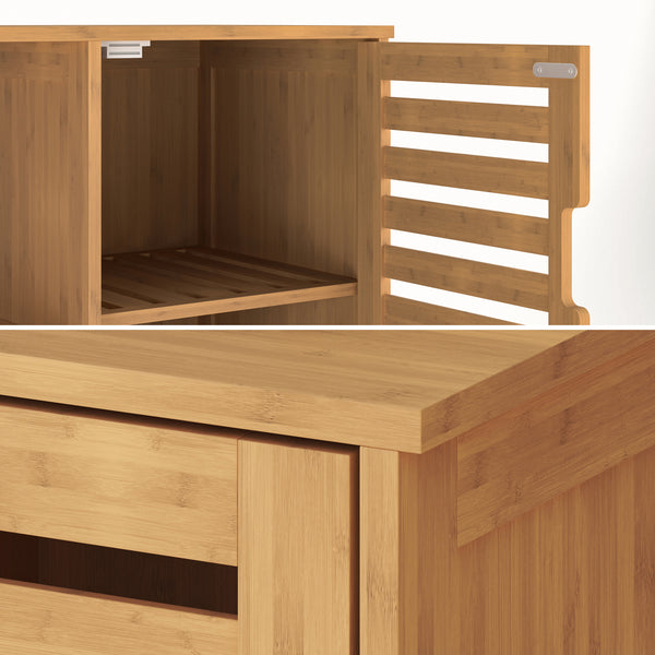Dressoir Hakseri bamboe 87x99x33 cm naturel [en.casa]