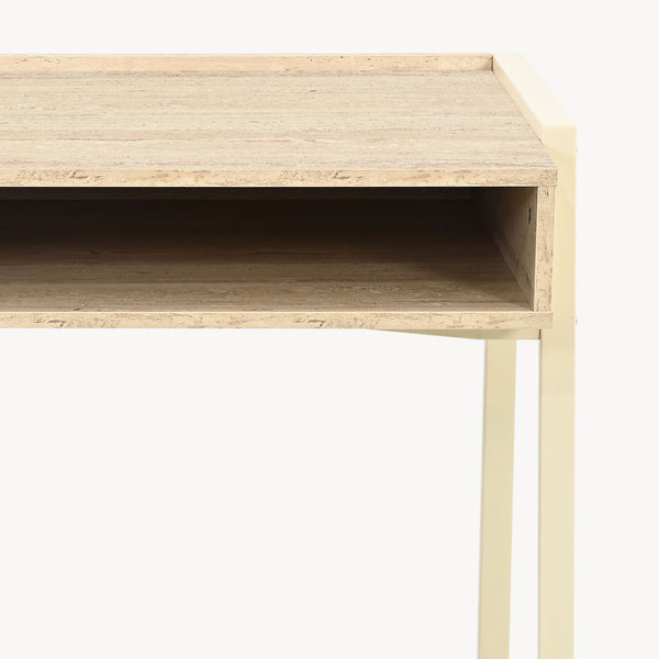 Bureau Boderas 107x55x78 cm Beige/Travertin [en.casa]