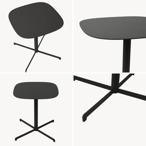 Outdoor bijzettafel Foggia 43x40x40 cm staal antracietgrijs [casa.pro]