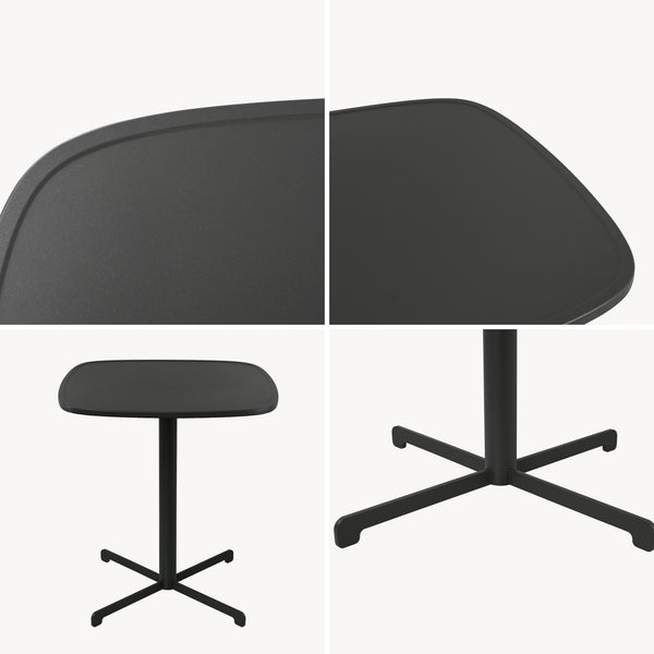 Table bistrot d'extérieur Foggia 75x70x70 cm Acier Anthracite [casa.pro]
