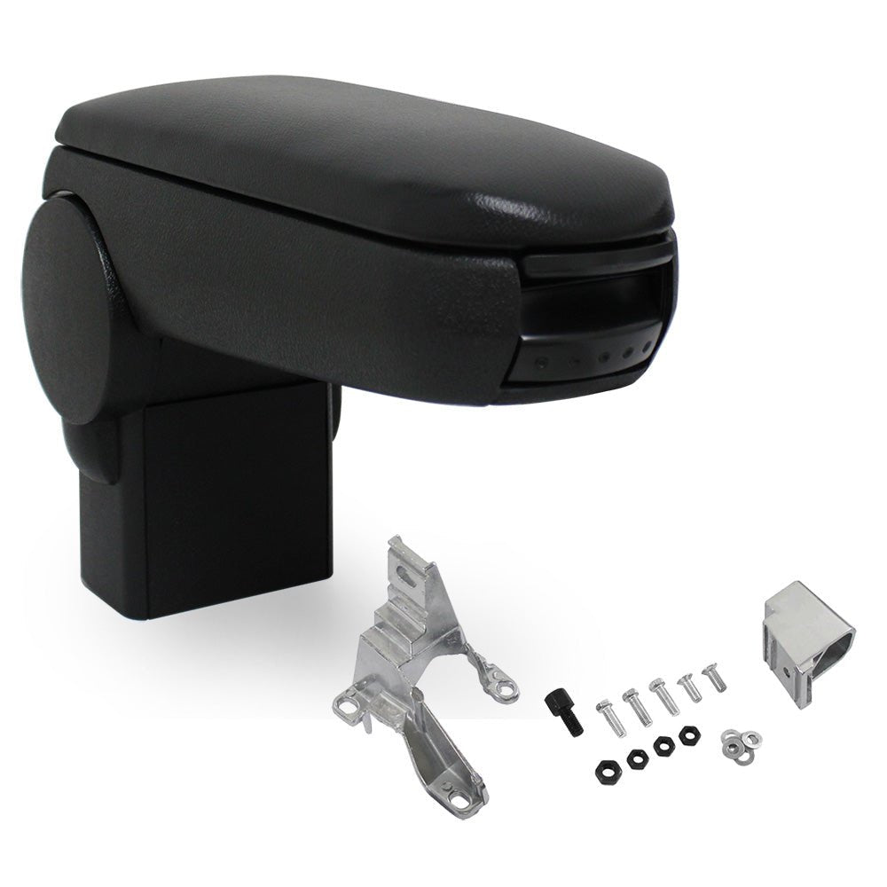 Accoudoir central VW Bora IV Beetle avec compartiment de rangement similicuir noir pro.tec - premiumXL
