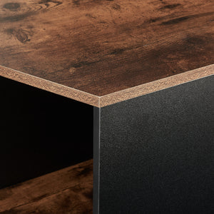 Set de 2 tables basses Molde noir effet noyer [en.casa]