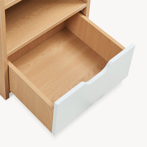Table de chevet Bordkak 45 x 36 x 34 cm effet chêne blanc [en.casa]