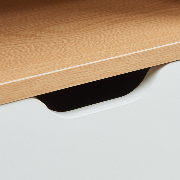 Table de chevet Bordkak 45 x 36 x 34 cm effet chêne blanc [en.casa]