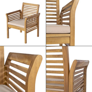 Tuinset Candela 4-delig houtkleurig en beige casa.pro