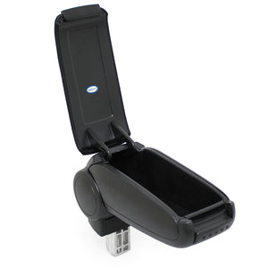 [pro.tec] Accoudoir central pour Peugeot 206 / 206 CC - avec compartiment - rembourré - textile - noir 