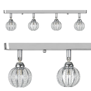 [lux.pro] plafonnier diamètre : 49cm 4xG9 avec 4 boules de cristal plafonnier moderne lampe à effets