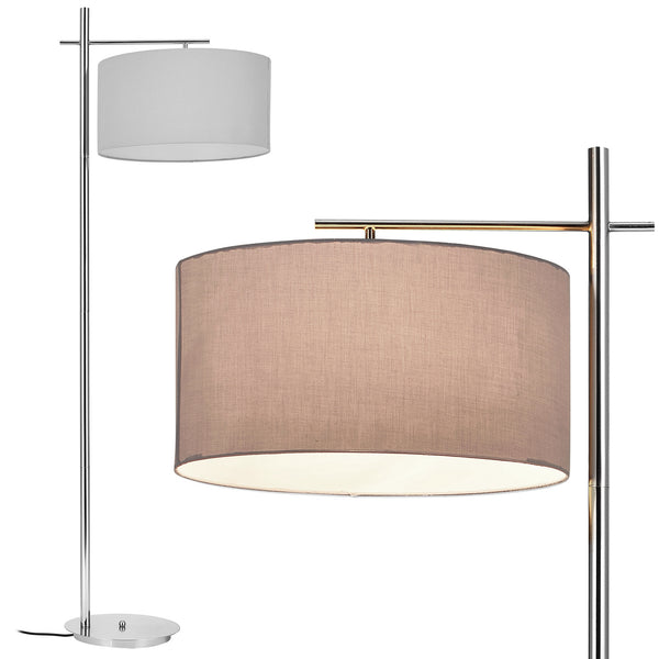 Vloerlamp staande lamp 155 cm Buenos Aires grijs en chroom