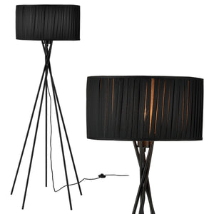 [lux.pro] lampadaire - Black Mikado - (1 x socle E27)(155 cm x Ø 48 cm) lampe sur pied lampe de plancher lampe lampe de salon noir