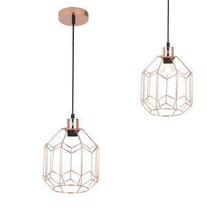 Stijlvolle hanglamp Bologna koperkleurig