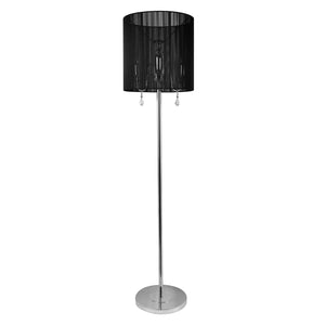 Staande lamp Fabrica 167xØ40 cm chroom en zwart 3xE14