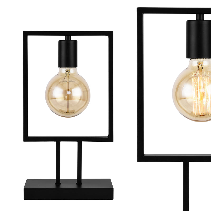 Croquis coté [lux.pro] Lampe de table - métal - noir - modéle Innsbruck