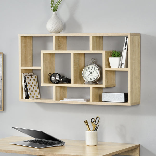 Wandrek 8 vakken muurkast 85x16x47,5 cm sonoma eiken