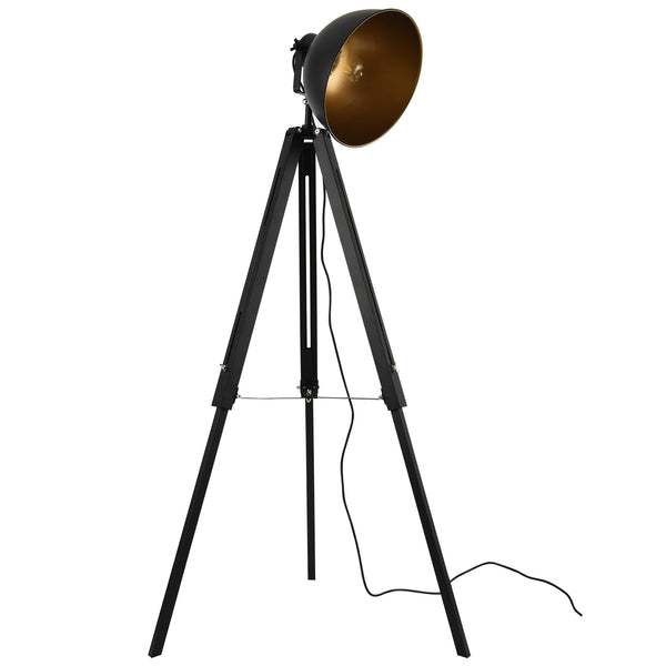Staande lamp tripod Passau 135x60x60 cm zwart en goud E27