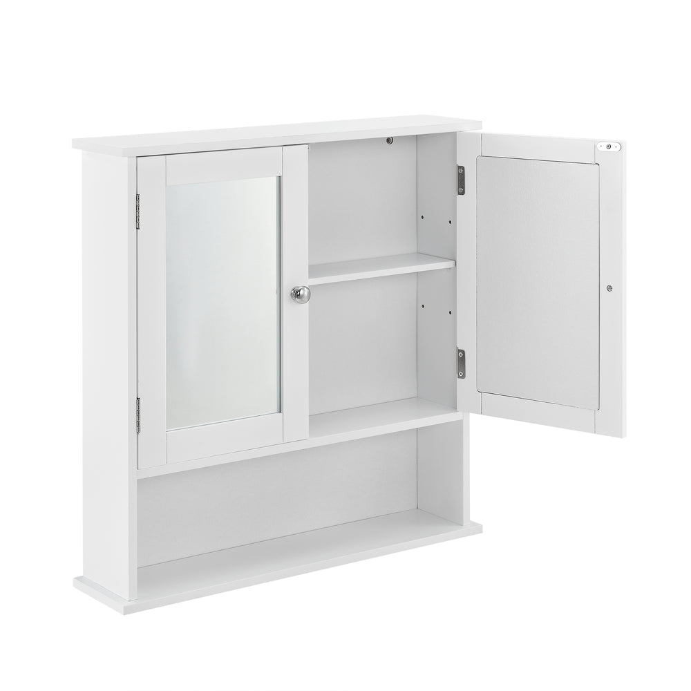 Badezimmerschrank Locust 58x56x13 cm Wit [en.casa] - premiumXL