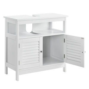 Armoire de salle de bain MDF laqué 60 x 60 x 30 cm Blanc [en.casa] 