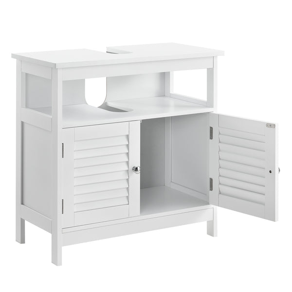 Armoire de salle de bain MDF laqué 60 x 60 x 30 cm Blanc [en.casa] 